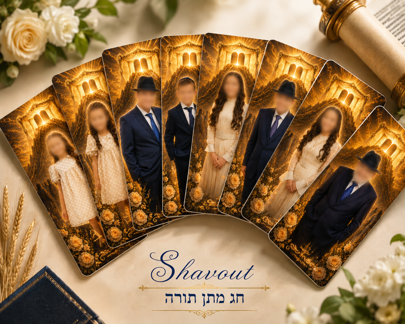 Personalized Photo Place Cards for Jewish Holidays & Celebrations